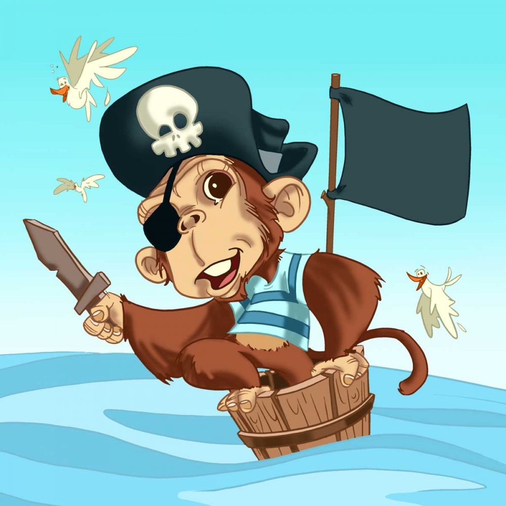 The Pirate Monkey art print by A. - Perez, A. Alvez for $57.95 CAD