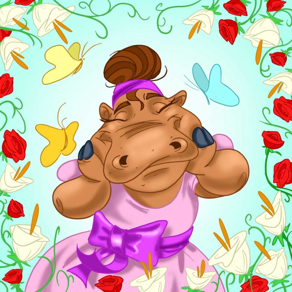 Hippopotamus ballerina art print by A. - Perez, A. Alvez for $57.95 CAD