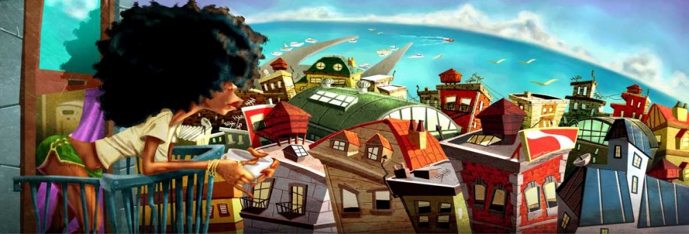 Coffee in the city-1 art print by A. - Perez, A. Alvez for $57.95 CAD
