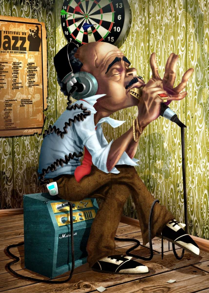 Bluesman 2 art print by A. - Perez, A. Alvez for $57.95 CAD