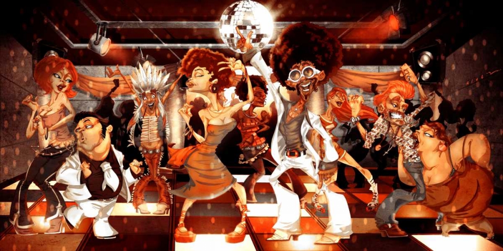 Disco Club -2 art print by A. - Perez, A. Alvez for $57.95 CAD