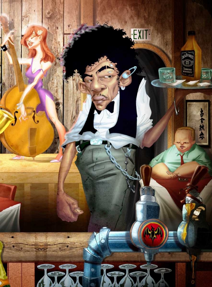 Barman Jam Session art print by A. - Perez, A. Alvez for $57.95 CAD