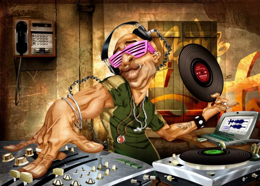 DJ Frank art print by A. - Perez, A. Alvez for $57.95 CAD