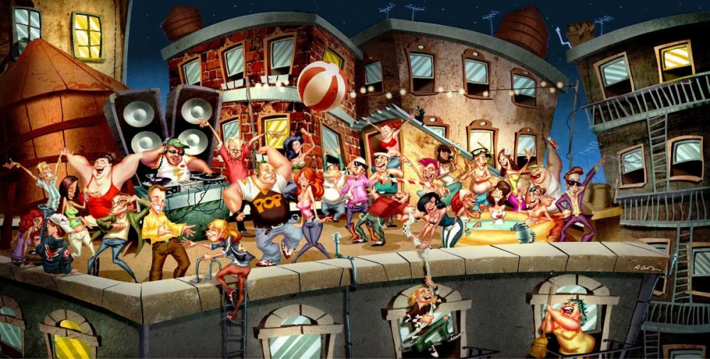 Party on the Roof art print by A. - Perez, A. Alvez for $57.95 CAD