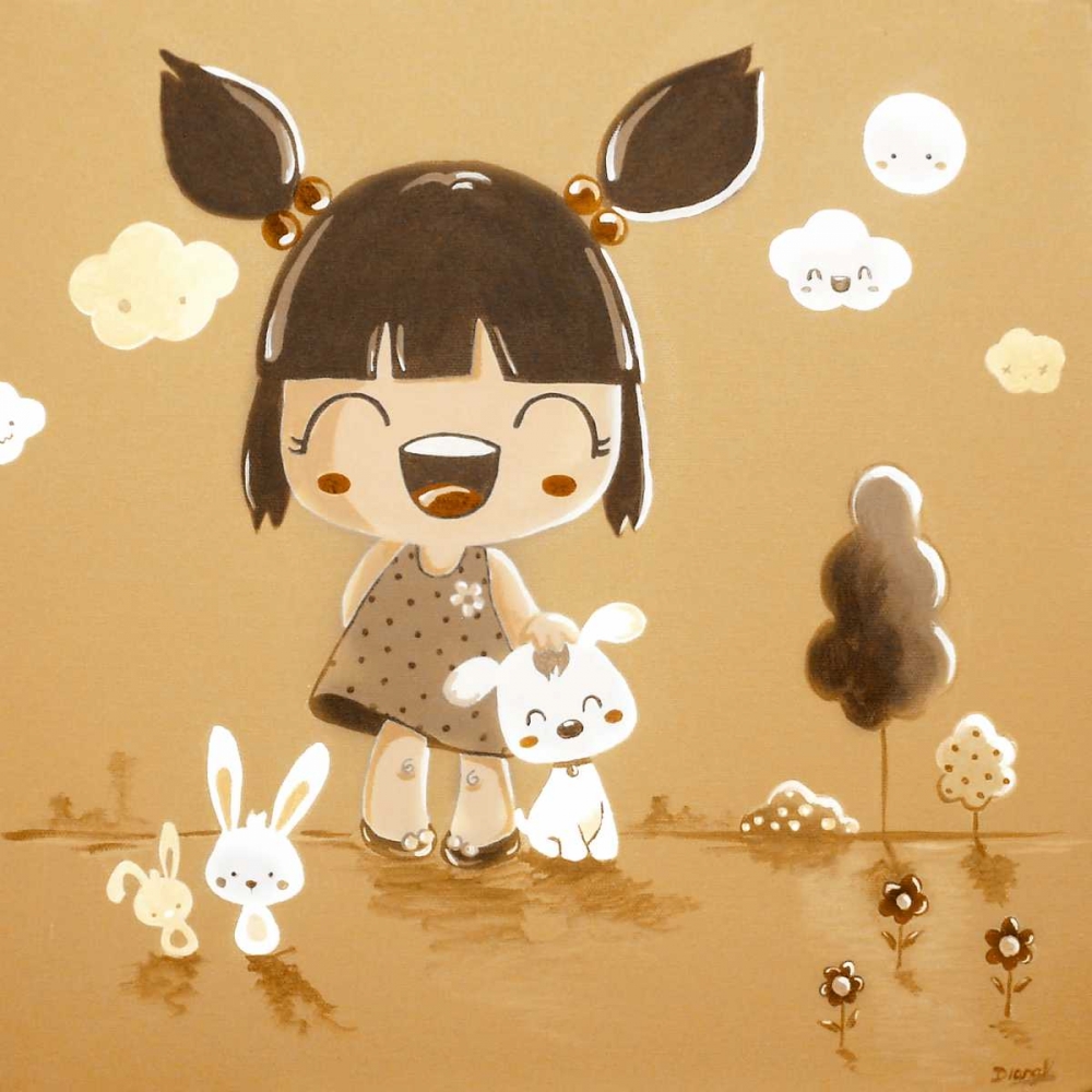 Little Girl Cream Color art print by Diana Vicedo for $57.95 CAD