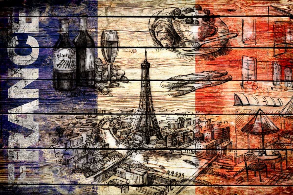 France Collage 03.02 art print by John H. Robins for $57.95 CAD