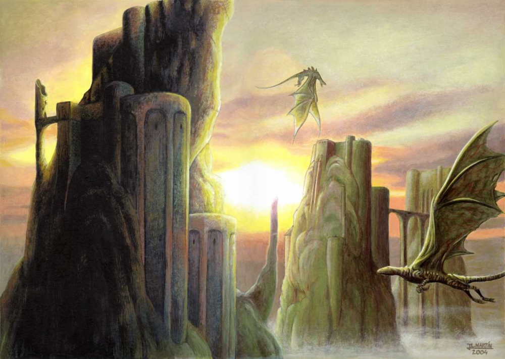 Dragons Land art print by Jose Luis Martin for $57.95 CAD
