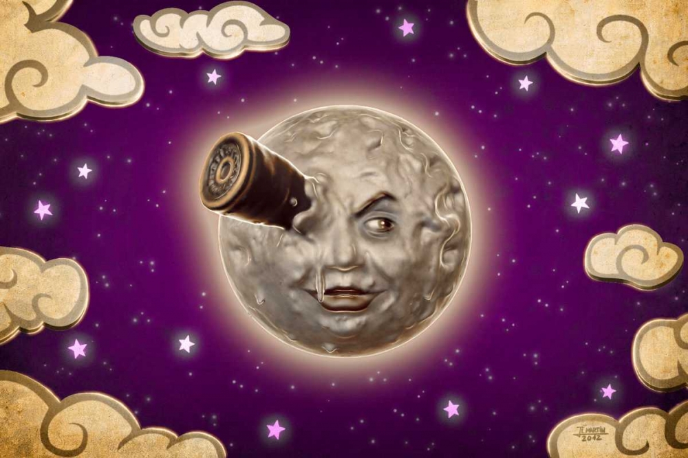 A Trip to the Moon-Violet art print by Jose Luis Martin for $57.95 CAD