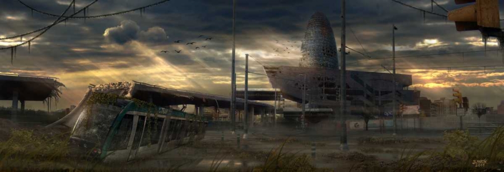 Barcelona 3.0 - Matte Painting art print by Jose Luis Martin for $57.95 CAD
