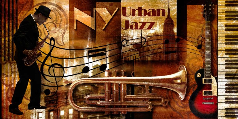 New York jazz 01 art print by Paul Robert for $57.95 CAD