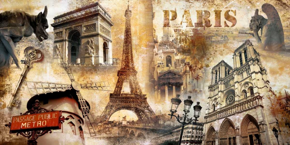 Collage Paris 01 art print by Paul Robert for $57.95 CAD