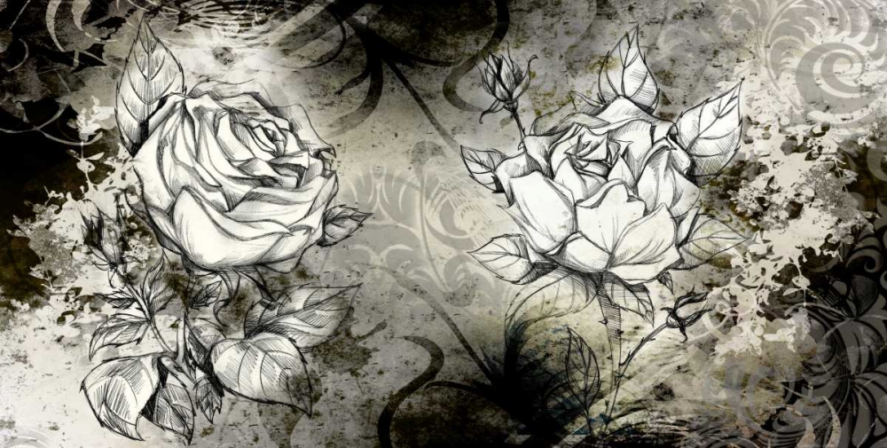 Retro Roses I art print by Susan P. Willow for $57.95 CAD