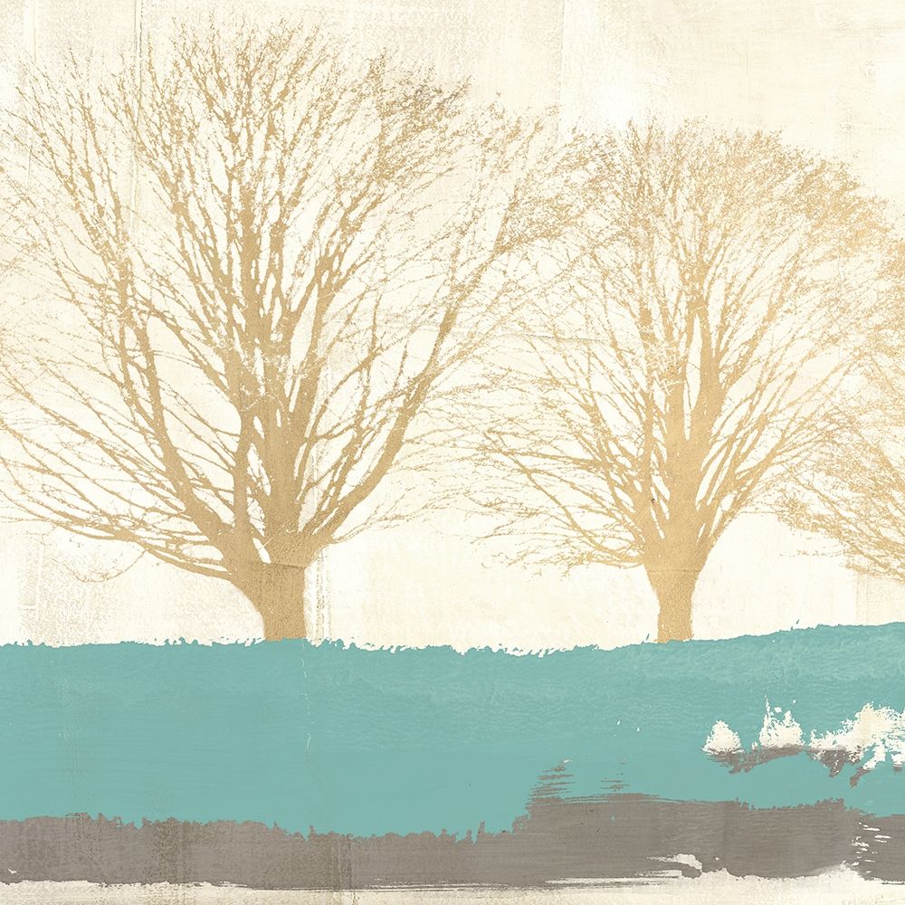 Tree Lines Gold art print by Alessio Aprile for $57.95 CAD