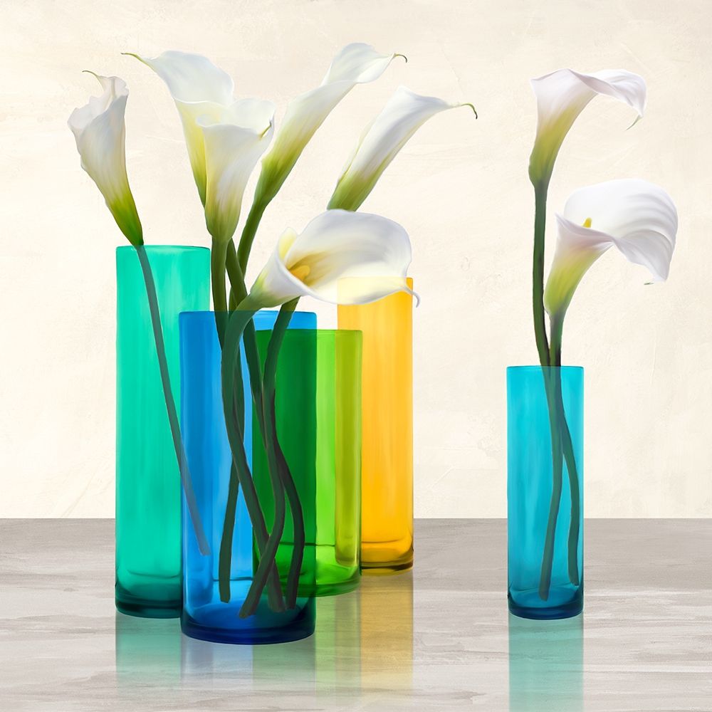 Callas in crystal vases II (detail) art print by Ann Cynthia for $57.95 CAD