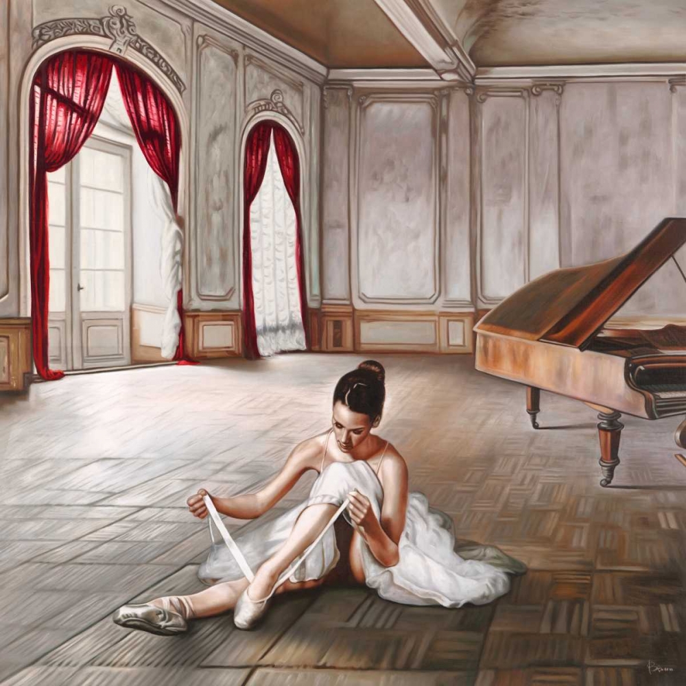 Preparing for dance art print by Pierre Benson for $57.95 CAD