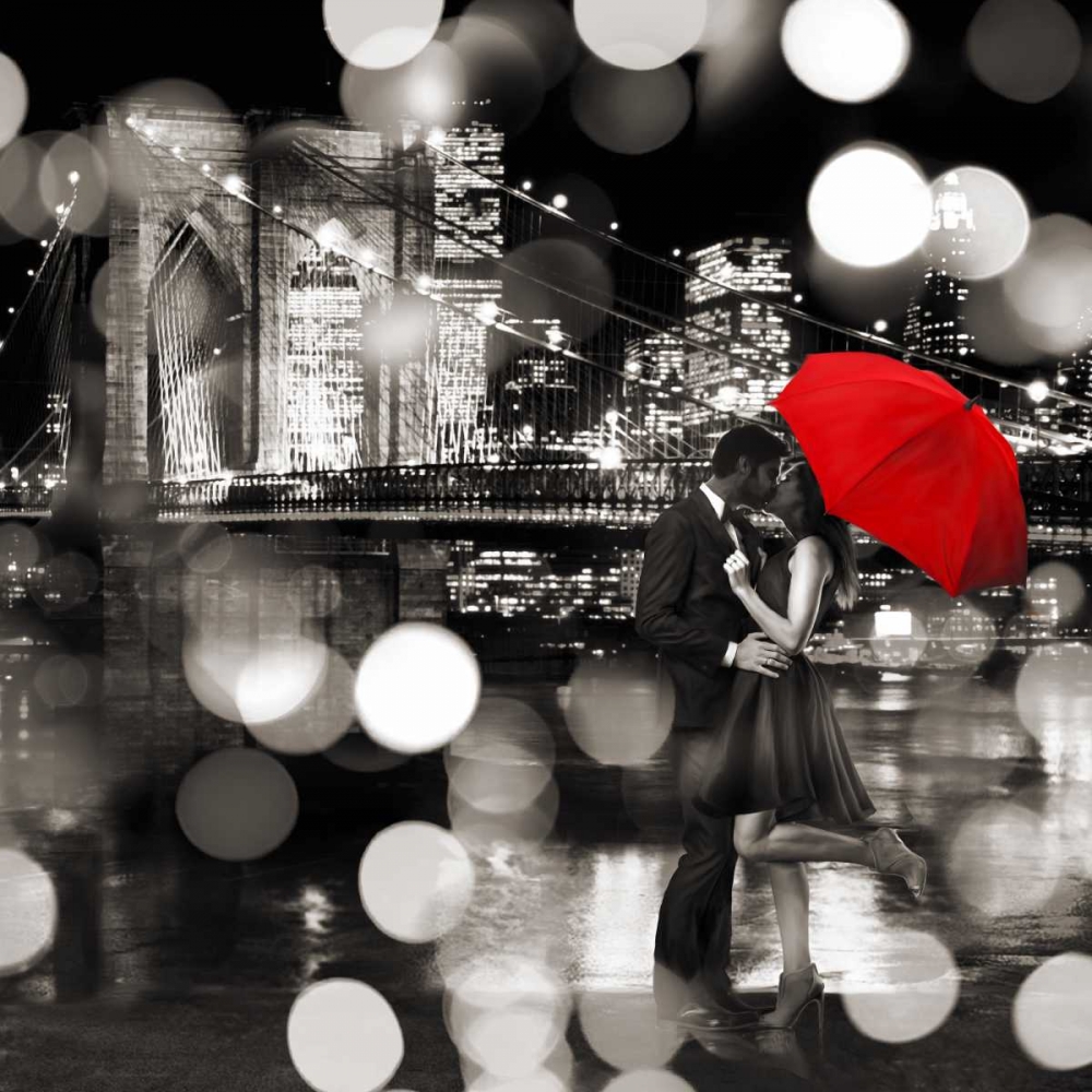 A Kiss in the Night- detail (BW) art print by Dianne Loumer for $57.95 CAD