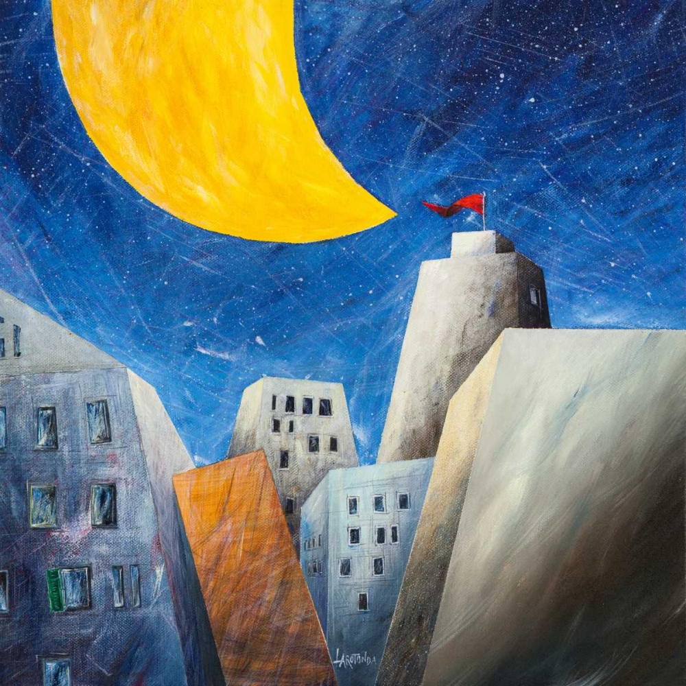 Sotto una grande luna gialla art print by Donato Larotonda for $57.95 CAD