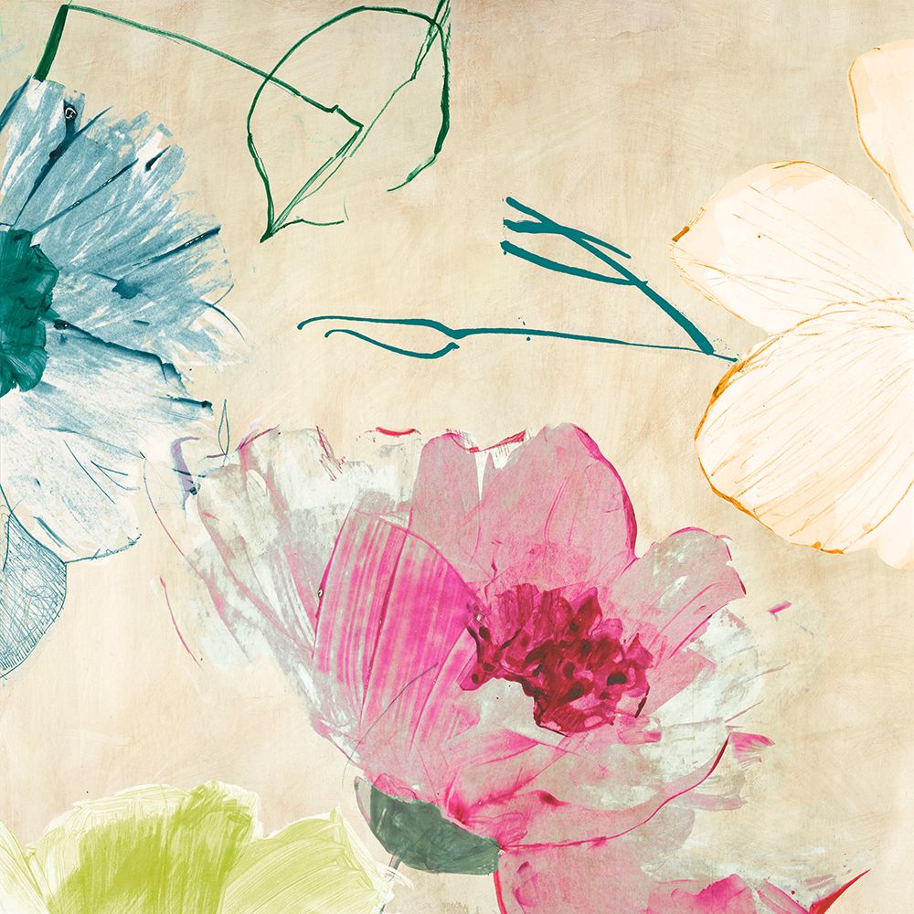 Colorful Floral Composition I (detail) art print by Kelly Parr for $57.95 CAD