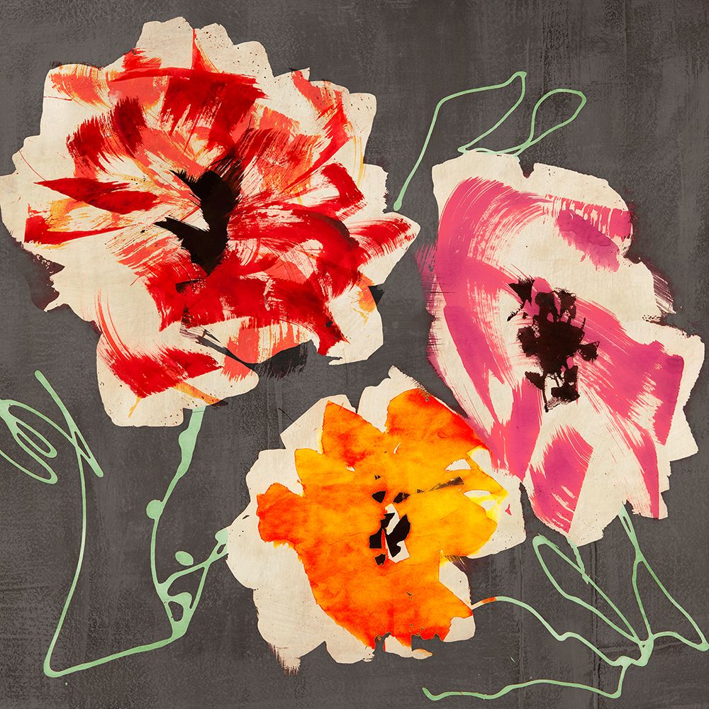 Neon Flowers I (detail) art print by Kelly Parr for $57.95 CAD