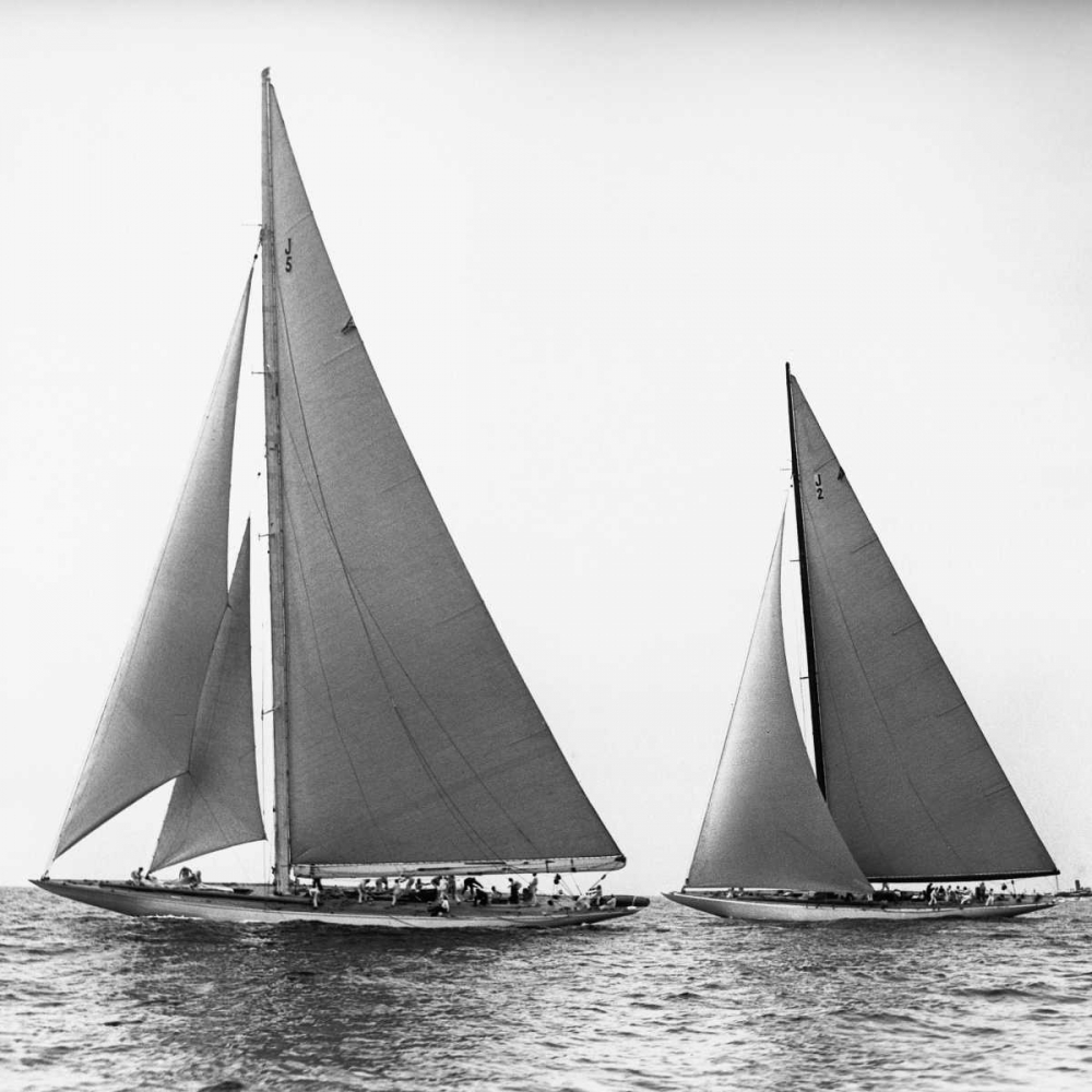 Sailboats in the Americas Cup 1934 art print by Edwin Levick for $57.95 CAD