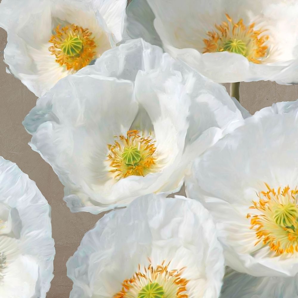Poppies on Taupe II art print by Leonardo Sanna for $57.95 CAD