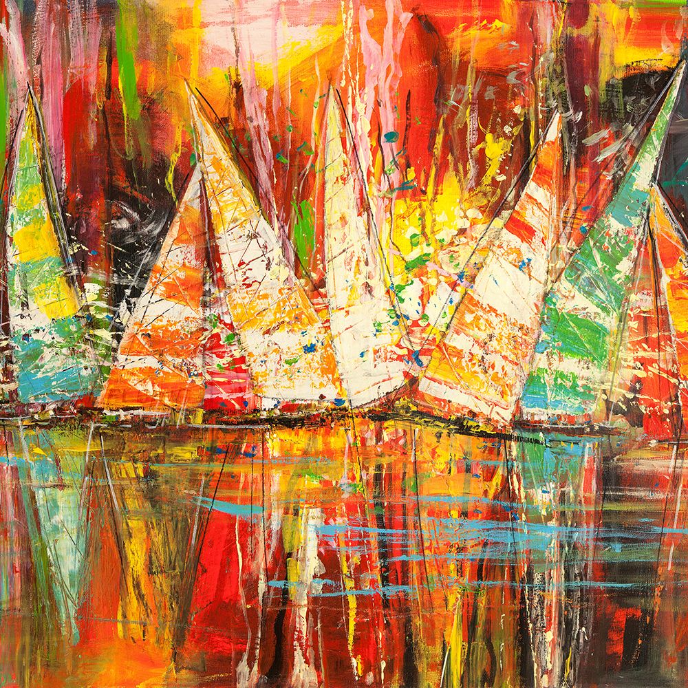 Sotto una luna rossa (detail) art print by Luigi Florio for $57.95 CAD