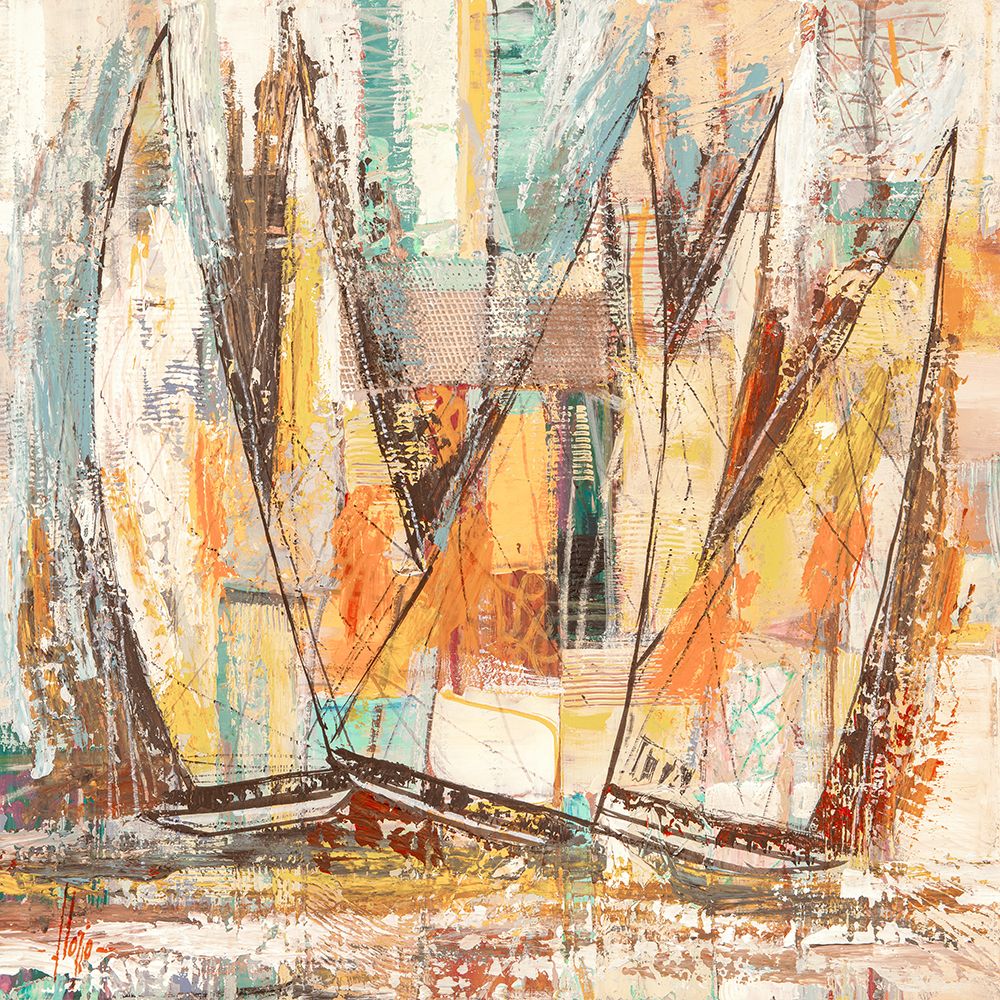 A gonfie vele art print by Luigi Florio for $57.95 CAD