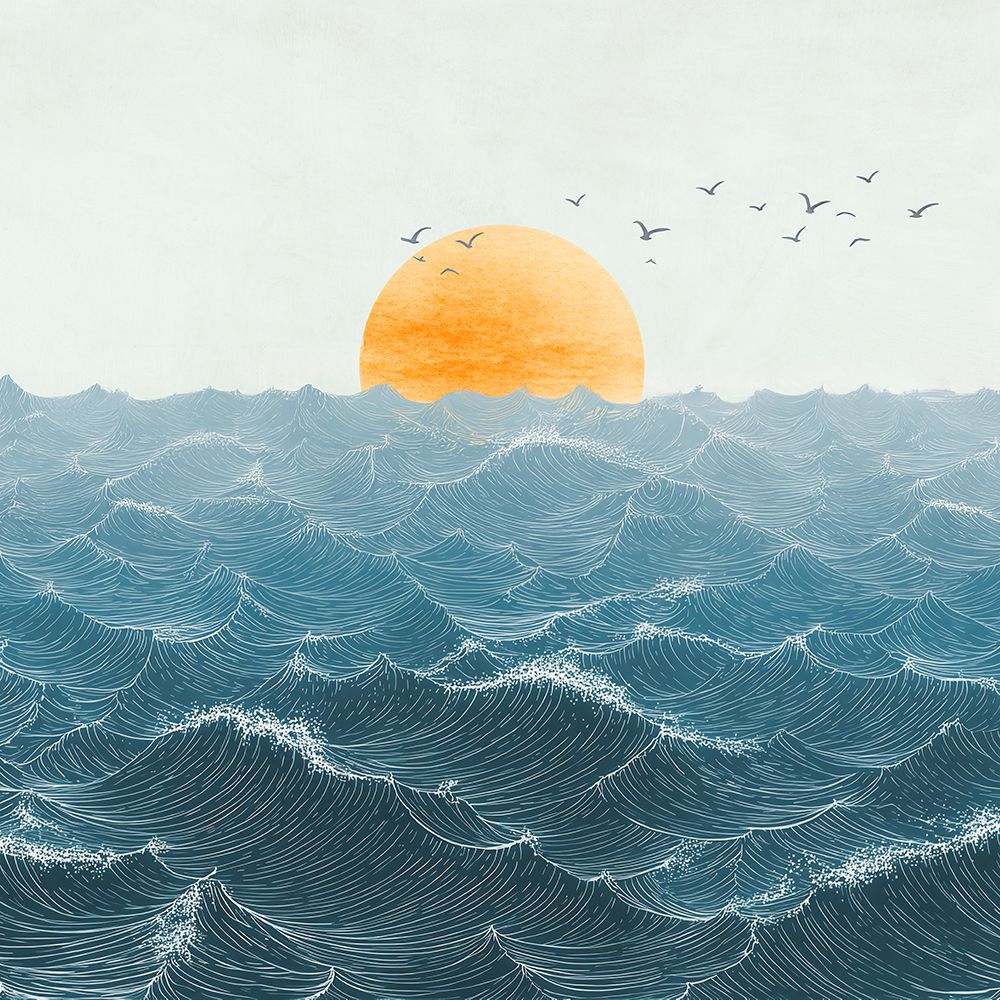 Misty Sea (detail) art print by Sayaka Miko for $57.95 CAD
