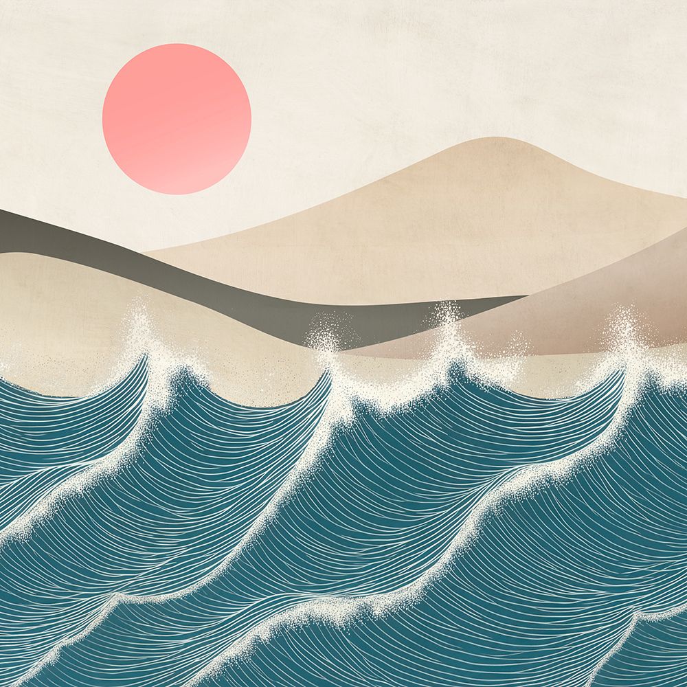 Stormy Sea (detail) art print by Sayaka Miko for $57.95 CAD