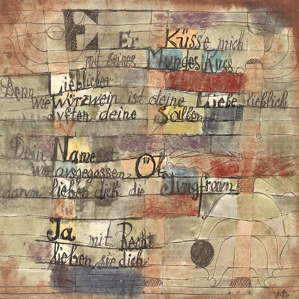 Version II (From the Song of Songs) art print by Paul Klee for $57.95 CAD