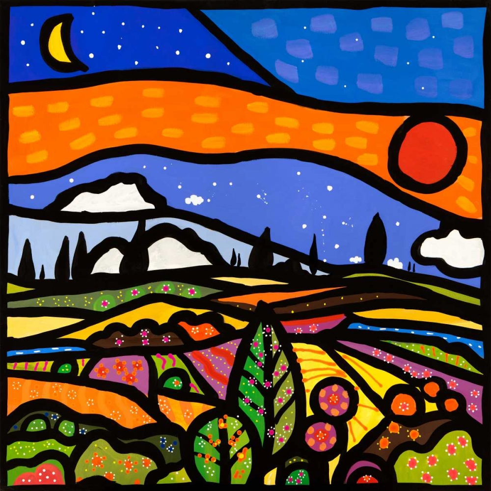 Tramonto in collina art print by Wallas for $57.95 CAD