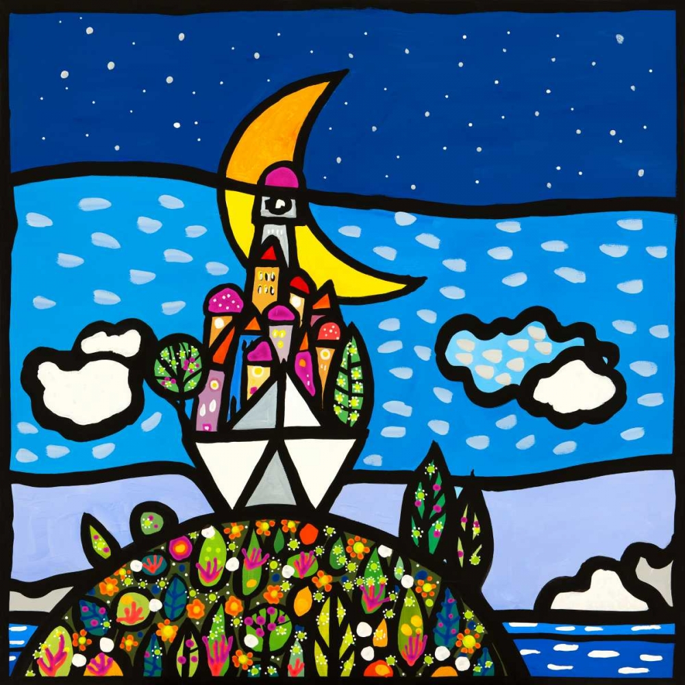 Barca sulla collina art print by Wallas for $57.95 CAD