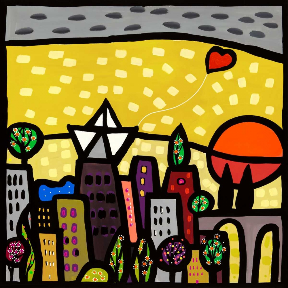 Il cuore vive sulla piccola citta art print by Wallas for $57.95 CAD