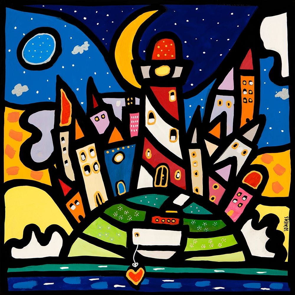 Happy Island art print by Wallas for $57.95 CAD