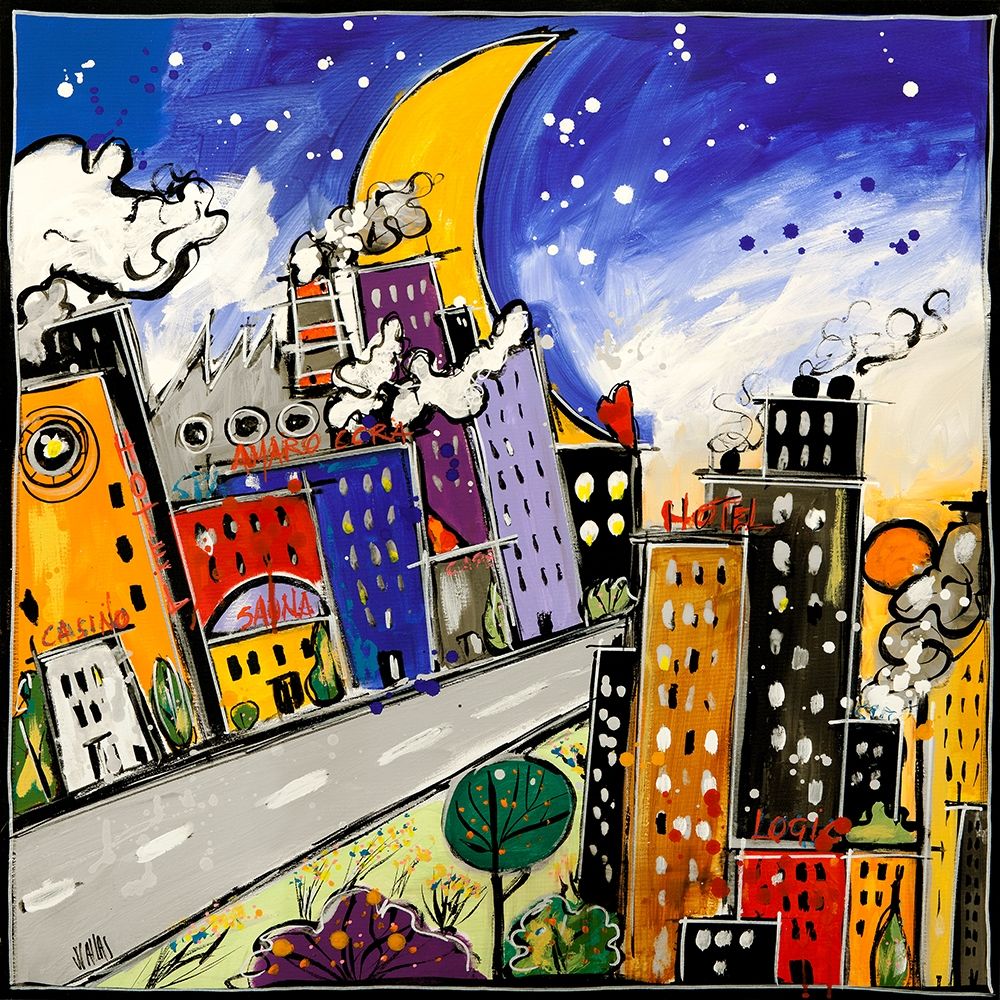 Downtown art print by Wallas for $57.95 CAD