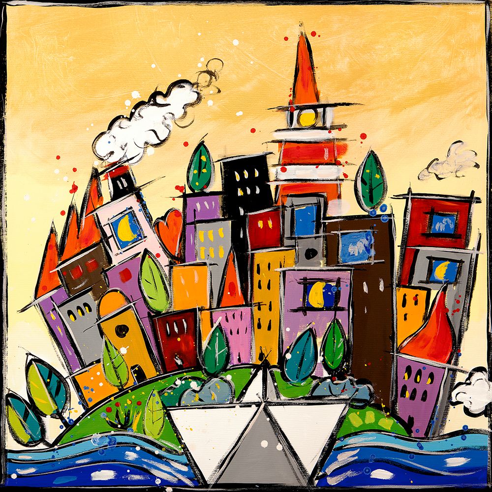 E arrivato un nuovo giorno art print by Wallas for $57.95 CAD