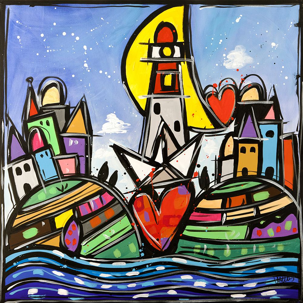 Il cuore al centro art print by Wallas for $57.95 CAD