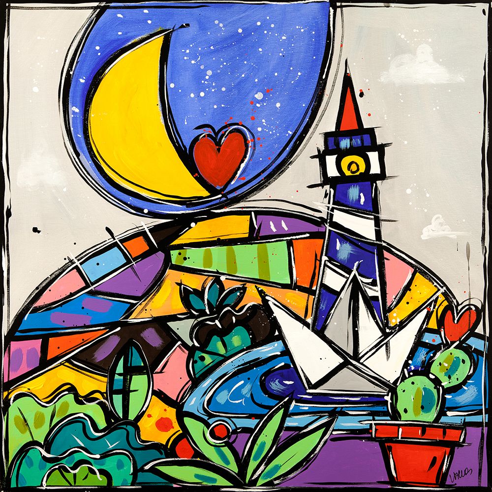 Il grande faro blu art print by Wallas for $57.95 CAD