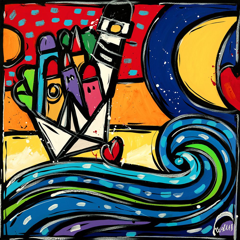 La grande onda art print by Wallas for $57.95 CAD