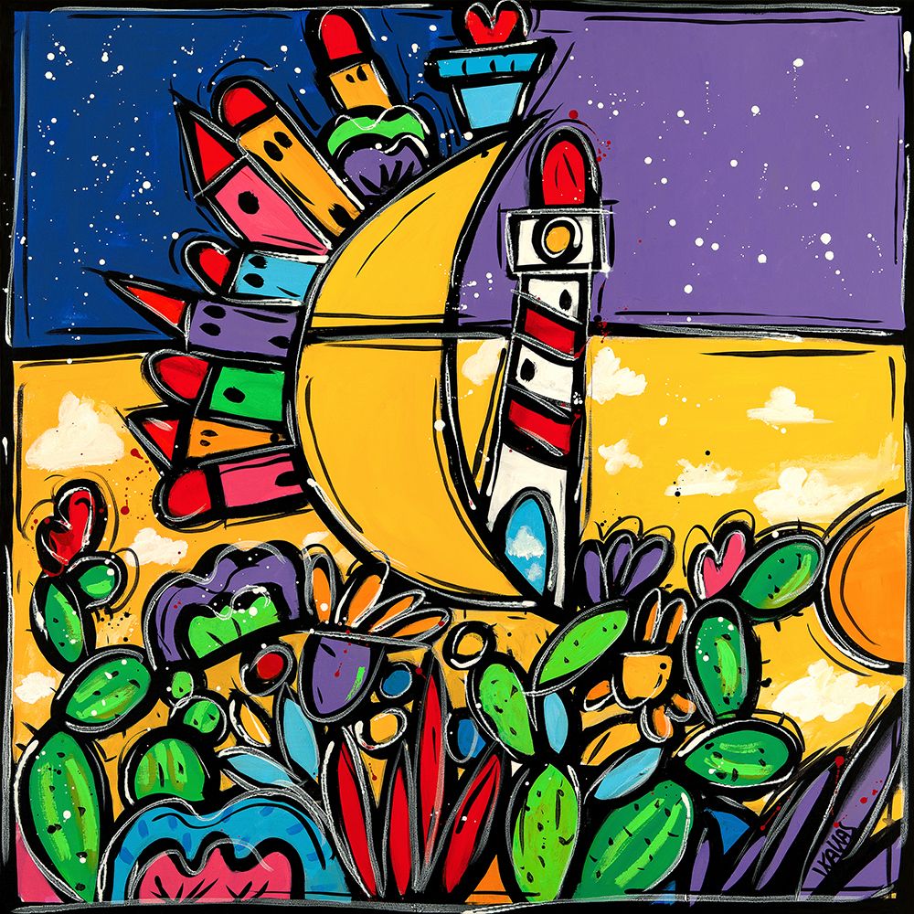 La sentinella della luna art print by Wallas for $57.95 CAD