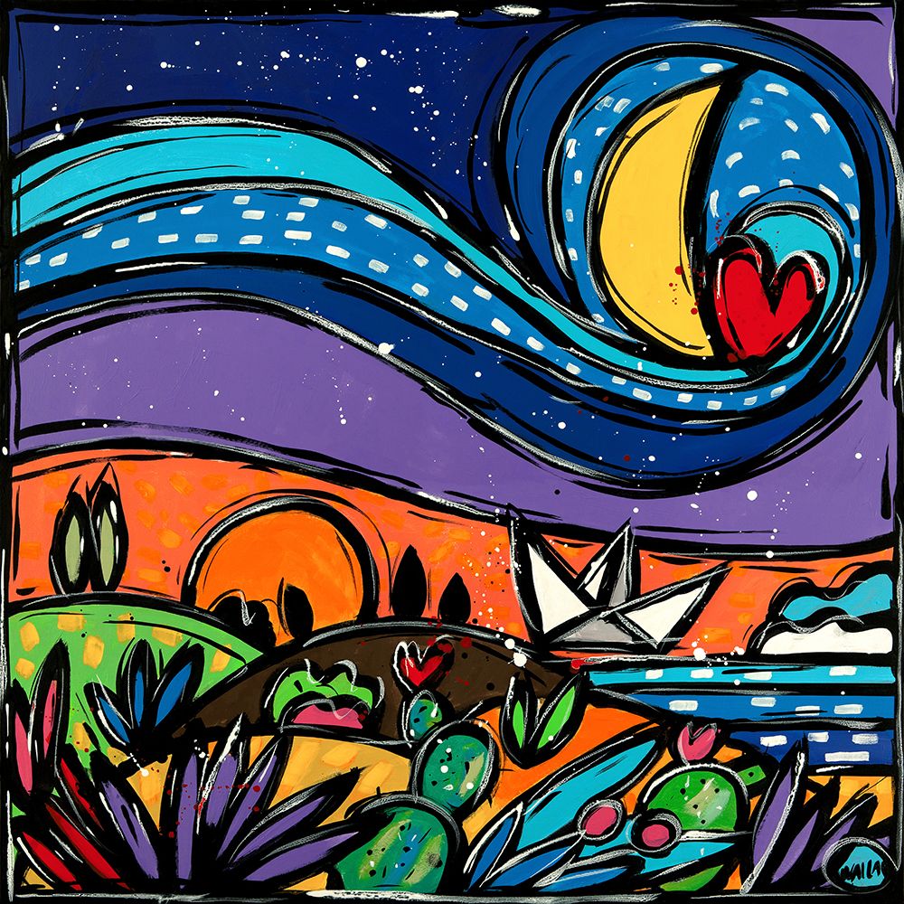 Onde di luce e colori art print by Wallas for $57.95 CAD
