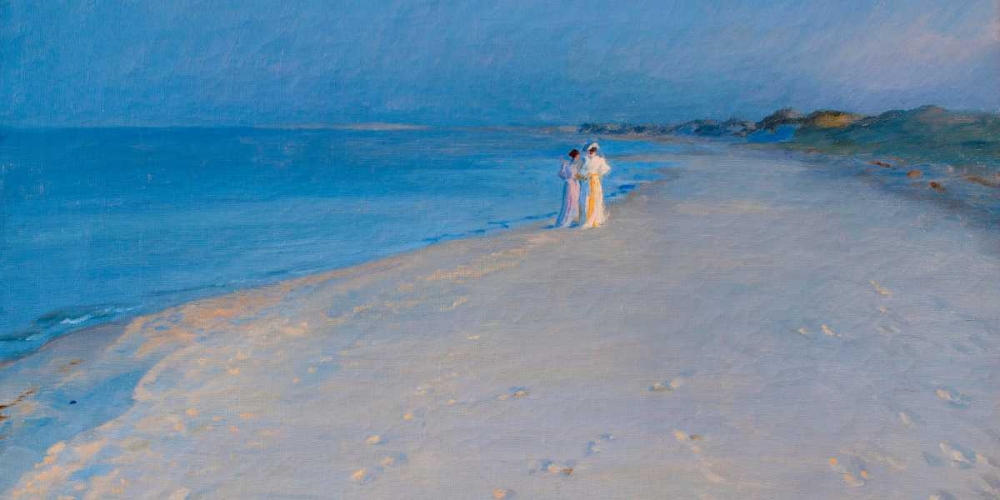 Summer evening at the South Beach, Skagen art print by Peder Severin Kroyer for $57.95 CAD