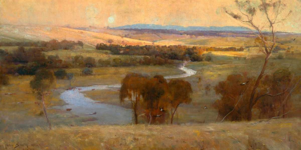 Still glides the stream, and shall for ever glide art print by Arthur Streeton for $57.95 CAD