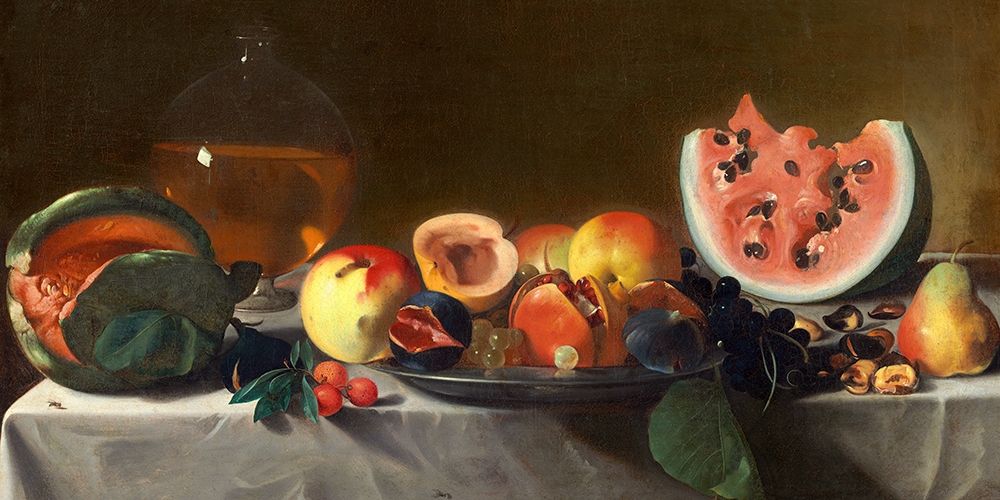 Still Life with Fruit and Carafe art print by Pensionante del Saraceni for $57.95 CAD