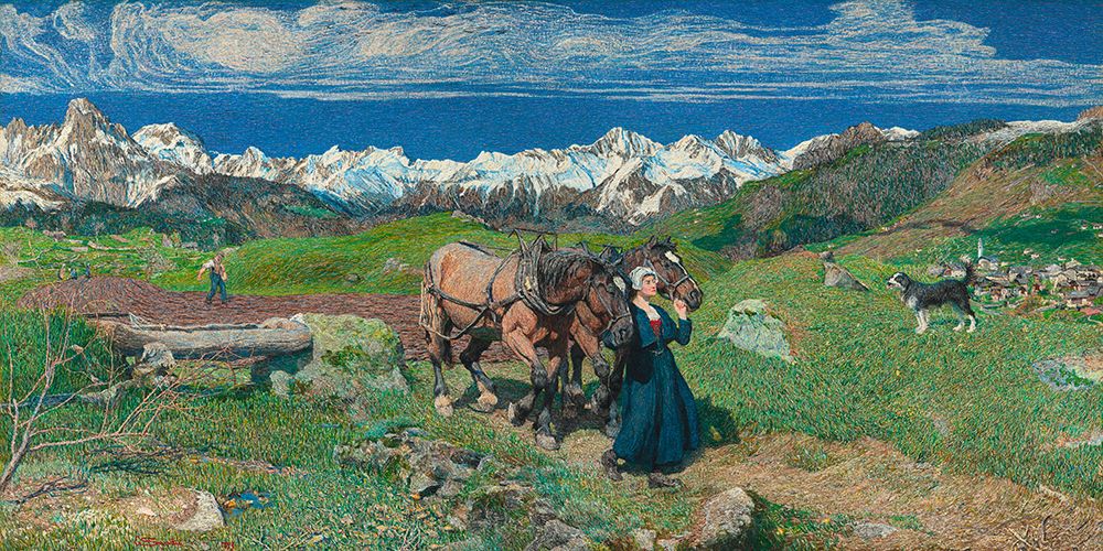 Spring in the Alps, 1897 art print by Giovanni Segantini for $57.95 CAD