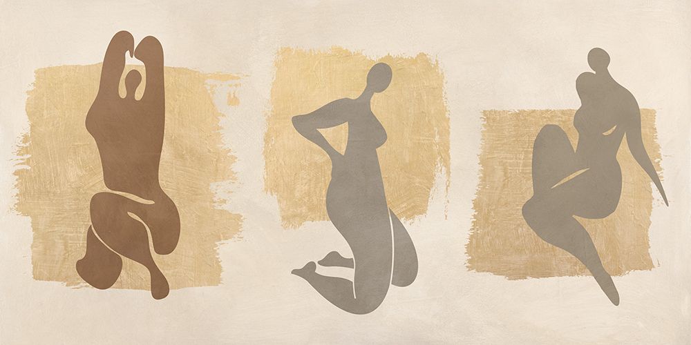 Three Studies on Feminine Beauty (neutral) art print by Atelier Deco for $57.95 CAD