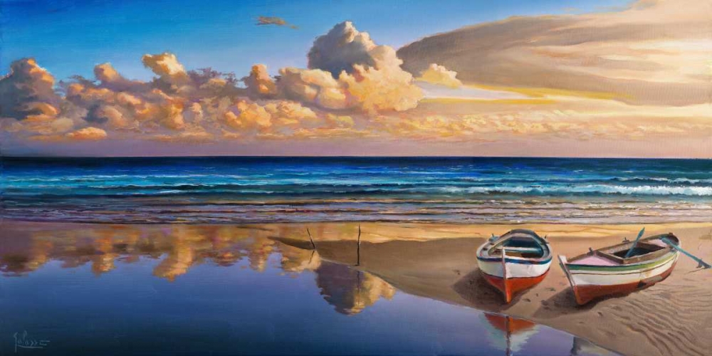 Barche sulla battigia art print by Adriano Galasso for $57.95 CAD
