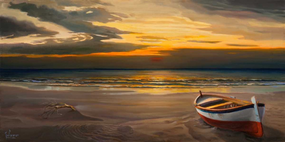 Tramonto sulla battigia art print by Adriano Galasso for $57.95 CAD