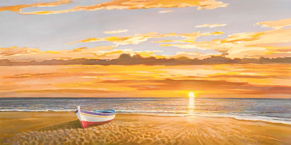 Tramonto sulla battigia art print by Adriano Galasso for $57.95 CAD