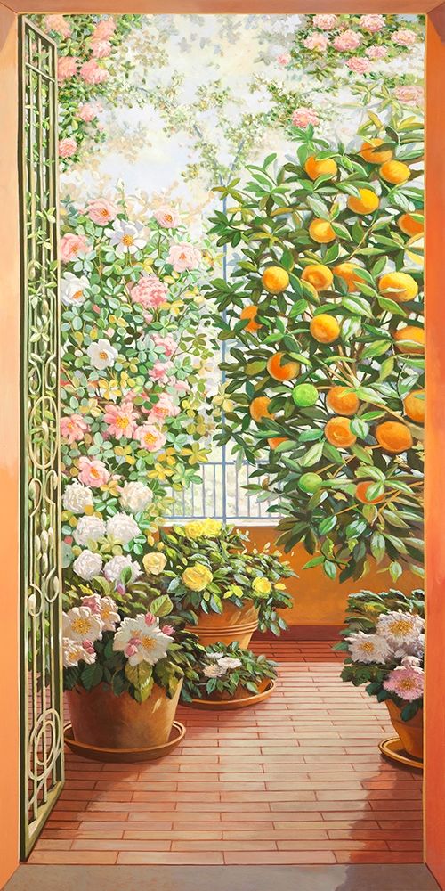 Porta sul terrazzo fiorito art print by Andrea Del Missier for $57.95 CAD